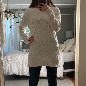Loft Cream Sweater/dress M
